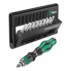 Wera 1/4â€³ Screwdriver Bit Set and Carrying Case (10 Piece)