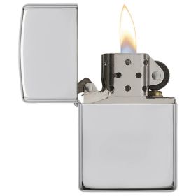 Zippo Windproof Lighter High Polish Sterling Silver Finish Classic Case