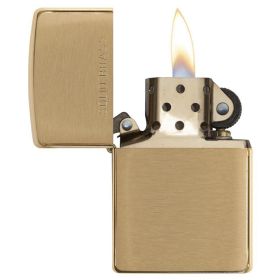 Zippo Windproof Lighter Brushed Brass Finish Classic Case