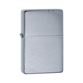 Zippo Windproof Lighter Brushed Chrome Vintage with Slashes