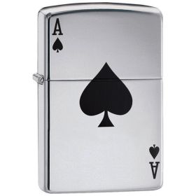 Zippo Windproof Lighter Simple Spade Design High Polish Chrome