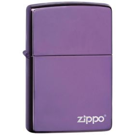 Zippo Windproof Lighter Classic High Polish Purple Zippo Logo