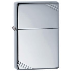 Zippo Windproof Lighter Vintage High Polish Chrome with Slashes