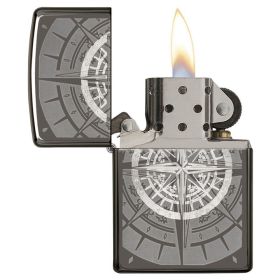 Zippo Windproof Lighter Black IceÂ® Compass