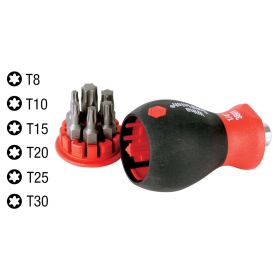 Wiha SoftFinish Stubby Torx Bit Holder (7 Piece Set)