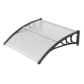 VEVOR Window Door Awning Canopy 40" x 40", UPF 50+ Polycarbonate Entry Door Outdoor Window Awning Exterior, Front Door Overhang Awning for Sun Shutter