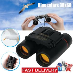 Binoculars 30x60 Zoom Travel Compact Folding Telescope Hunting Day Night Outdoor Small Pocket Binoculars Compact Adults, Mini Kids Binoculars Boys For (Option: default)