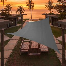 Artpuch Custom Size Dark Grey Sun Shade Sail Triangle Canopy 185 GSM Durable Fabric UV Block Awning for Outdoor Patio Garden Backyard (Customized Avai (Color: Dark grey, size: 12'X27')