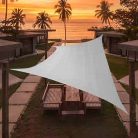 Artpuch Custom Size Light Gray Sun Shade Sail Triangle Canopy 185 GSM Durable Fabric UV Block Awning for Outdoor Patio Garden Backyard (Customized Ava (Color: Light Gray, size: 10'X23')