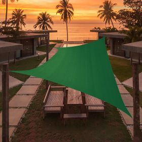 Artpuch Custom Size Dark Green Sun Shade Sail Triangle Canopy 185 GSM Durable Fabric UV Block Awning for Outdoor Patio Garden Backyard (Customized Ava (Color: Dark Green, size: 10'x19')