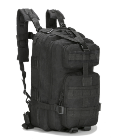 Military 3P Tactical 25L Backpack | Army Assault Pack | Molle Bag Rucksack | Range Bag (Color: black)