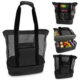 Clarissa Beach Tote Insulated Cooler Bag (Color: black)