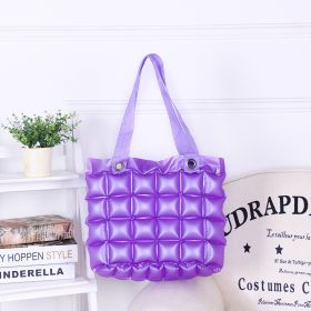 Clarissa Inflatable Tote Purse (Color: Purple)