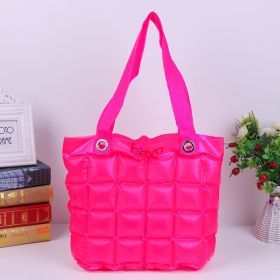 Clarissa Inflatable Tote Purse (Color: Hot Pink)